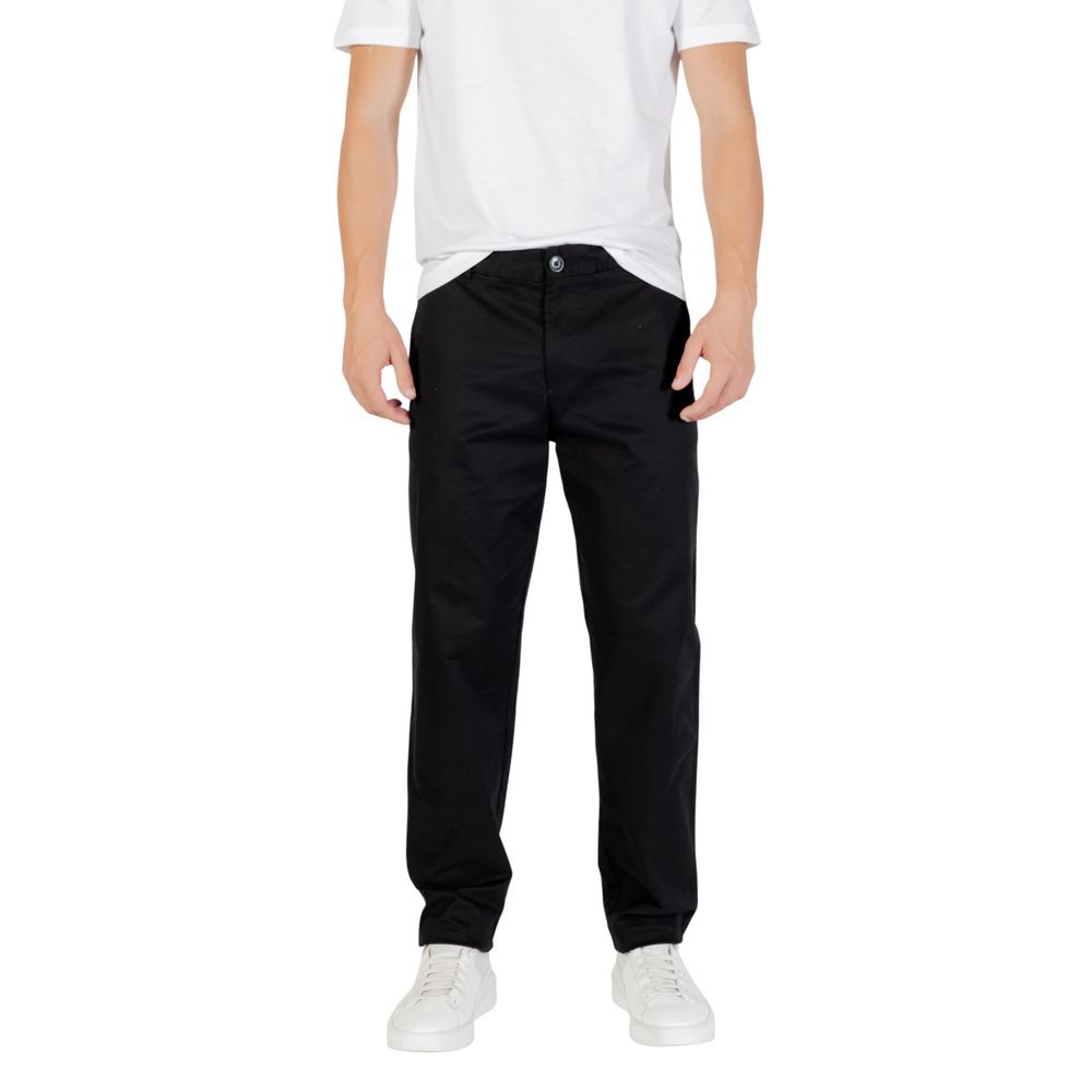 Black Cotton Skinny Pants