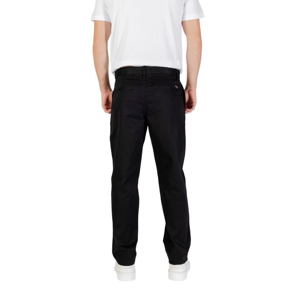 Black Cotton Skinny Pants
