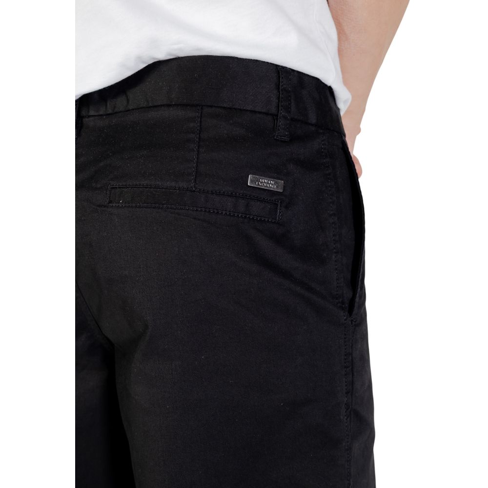 Black Cotton Skinny Pants