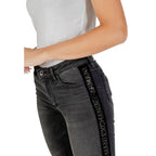 Black Cotton Skinny Jeans