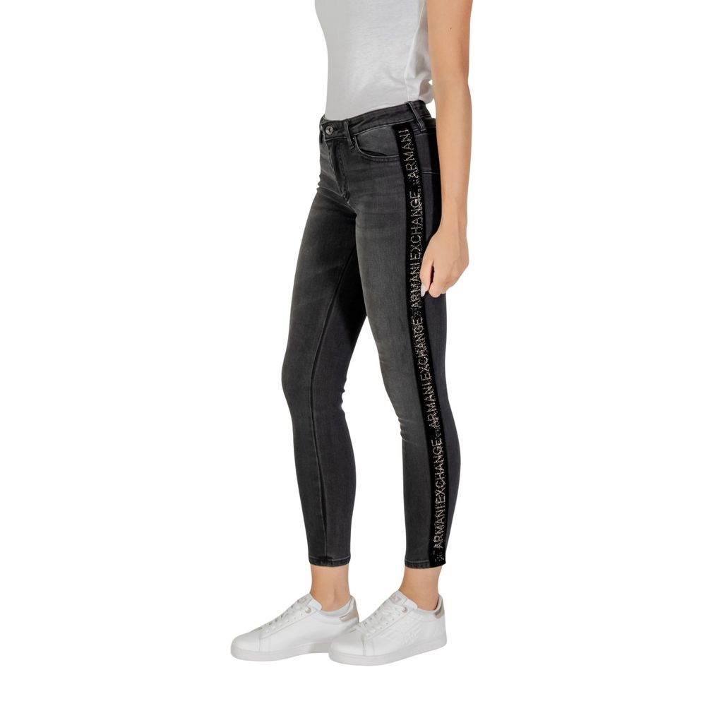 Black Cotton Skinny Jeans