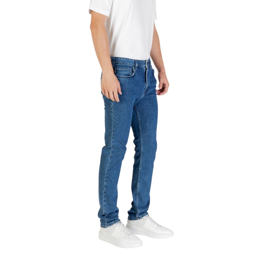 Blue Polyester Skinny Jeans