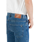 Blue Polyester Skinny Jeans