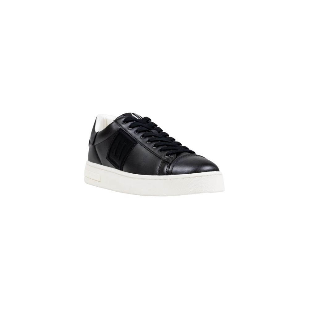 Black Polyester Low Top Sneakers