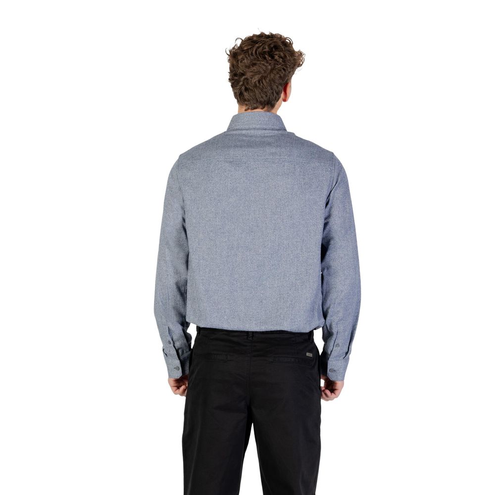 Blue Cotton Dress Shirt