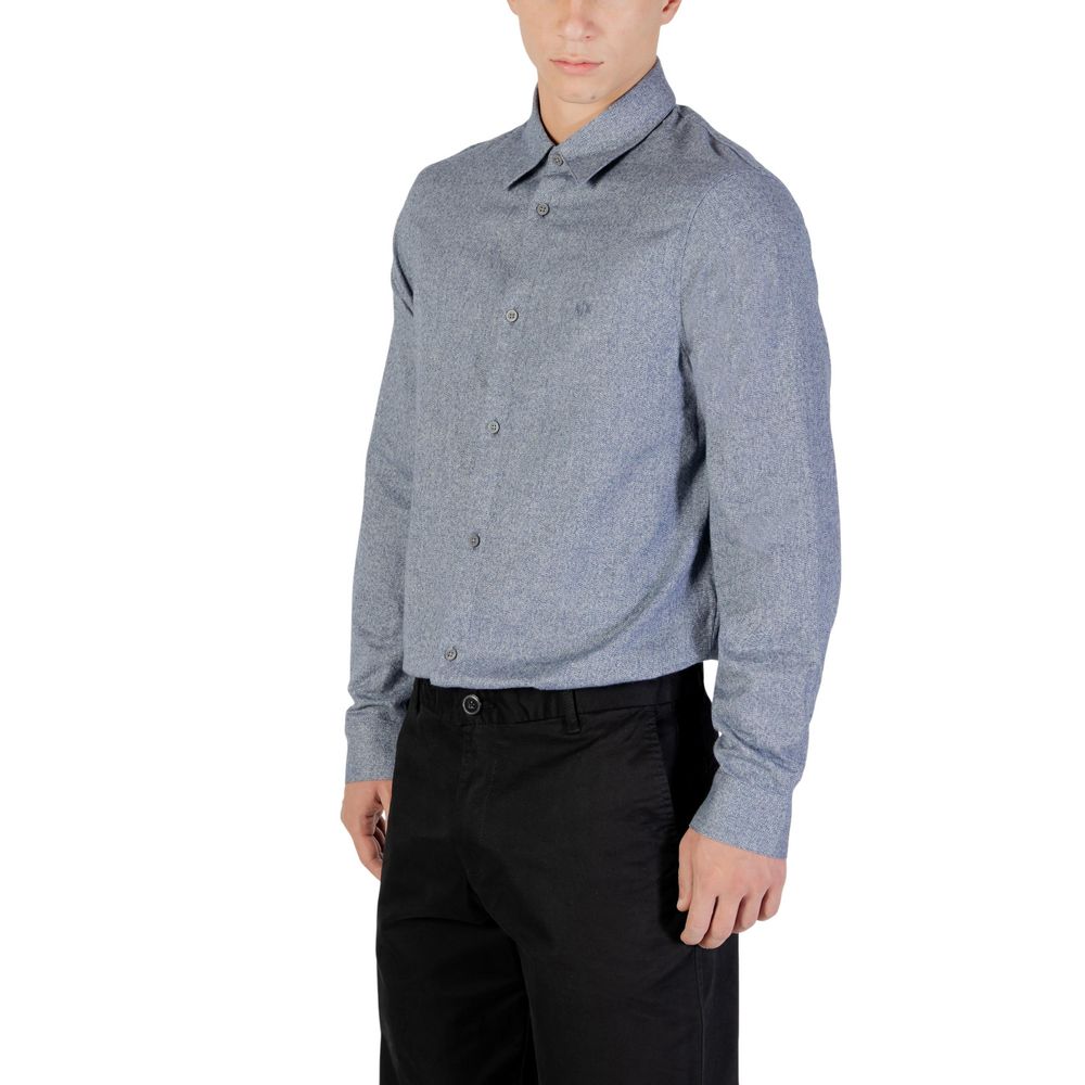 Blue Cotton Dress Shirt