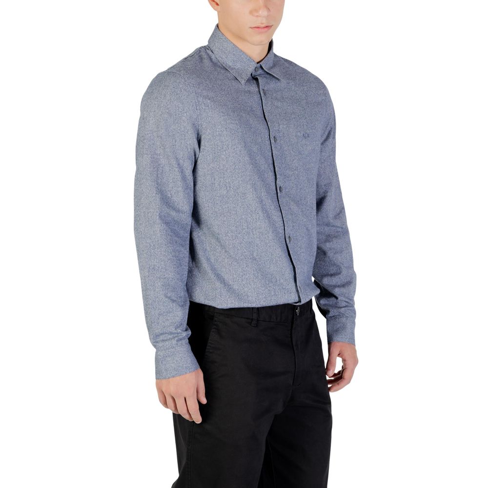 Blue Cotton Dress Shirt