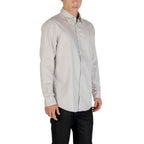 Gray Cotton Pattern Shirt