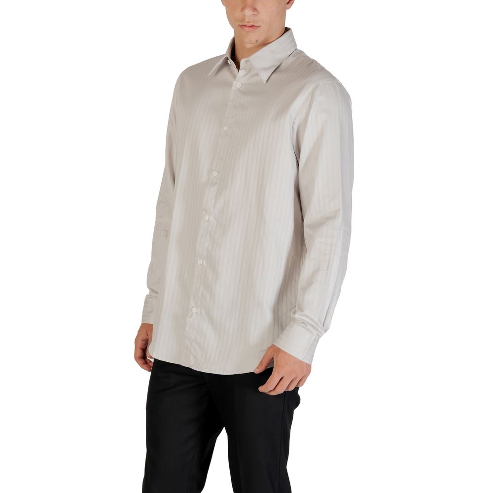 Gray Cotton Pattern Shirt