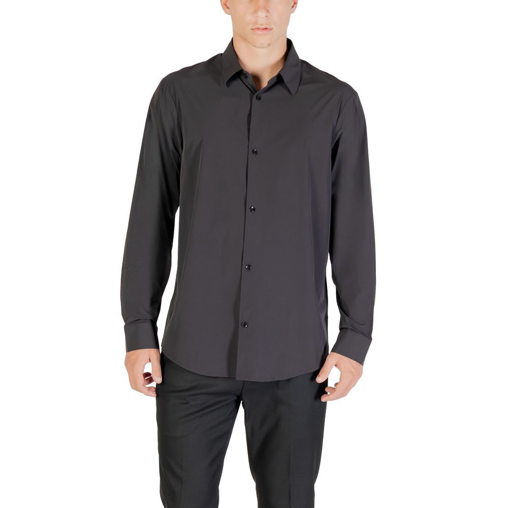 Black Elastane Dress Shirt