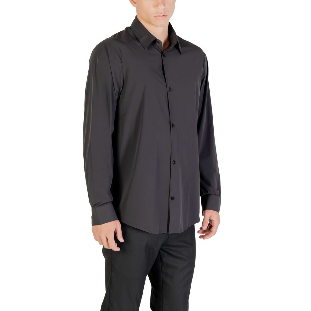 Black Elastane Dress Shirt