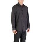 Black Elastane Dress Shirt
