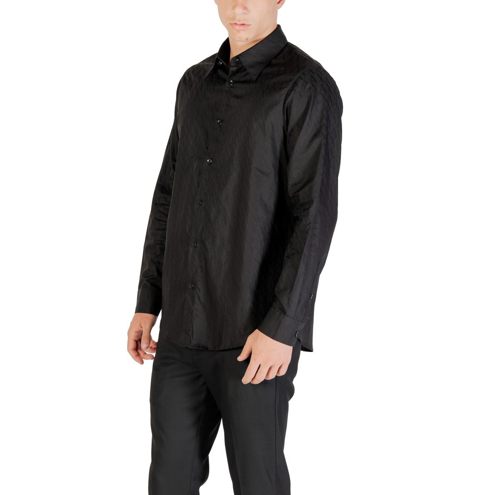 Black Cotton Dress Shirt