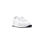 White Polyester Athletic Sneakers