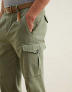 Green Cotton Cargo Pants