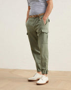 Green Cotton Cargo Pants