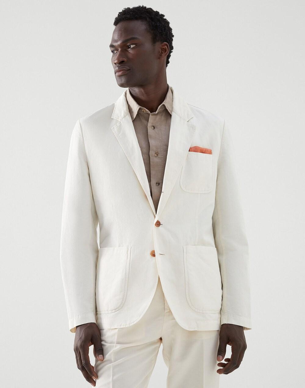 White Linen Coat