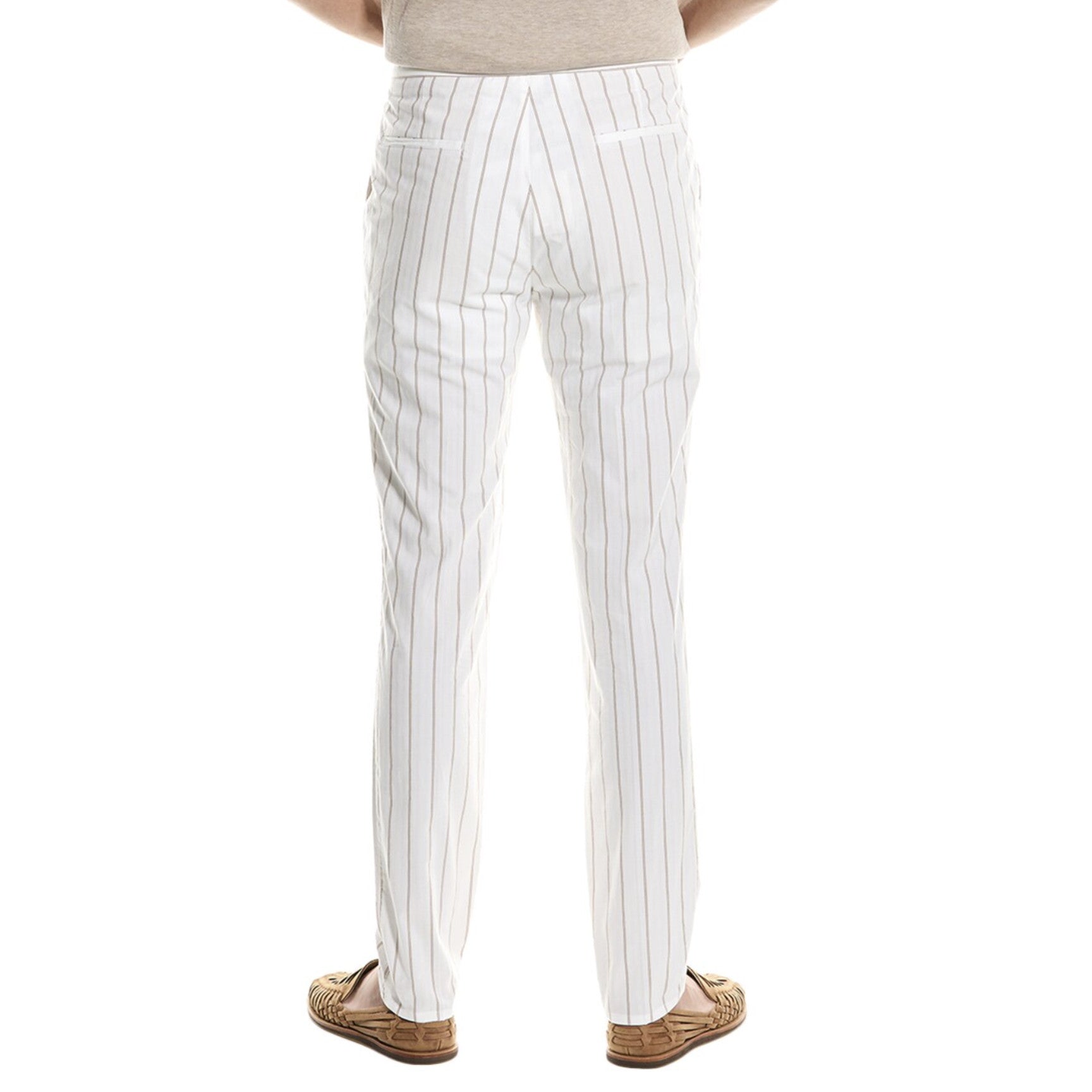 Bicolor Cotton Casual Pants