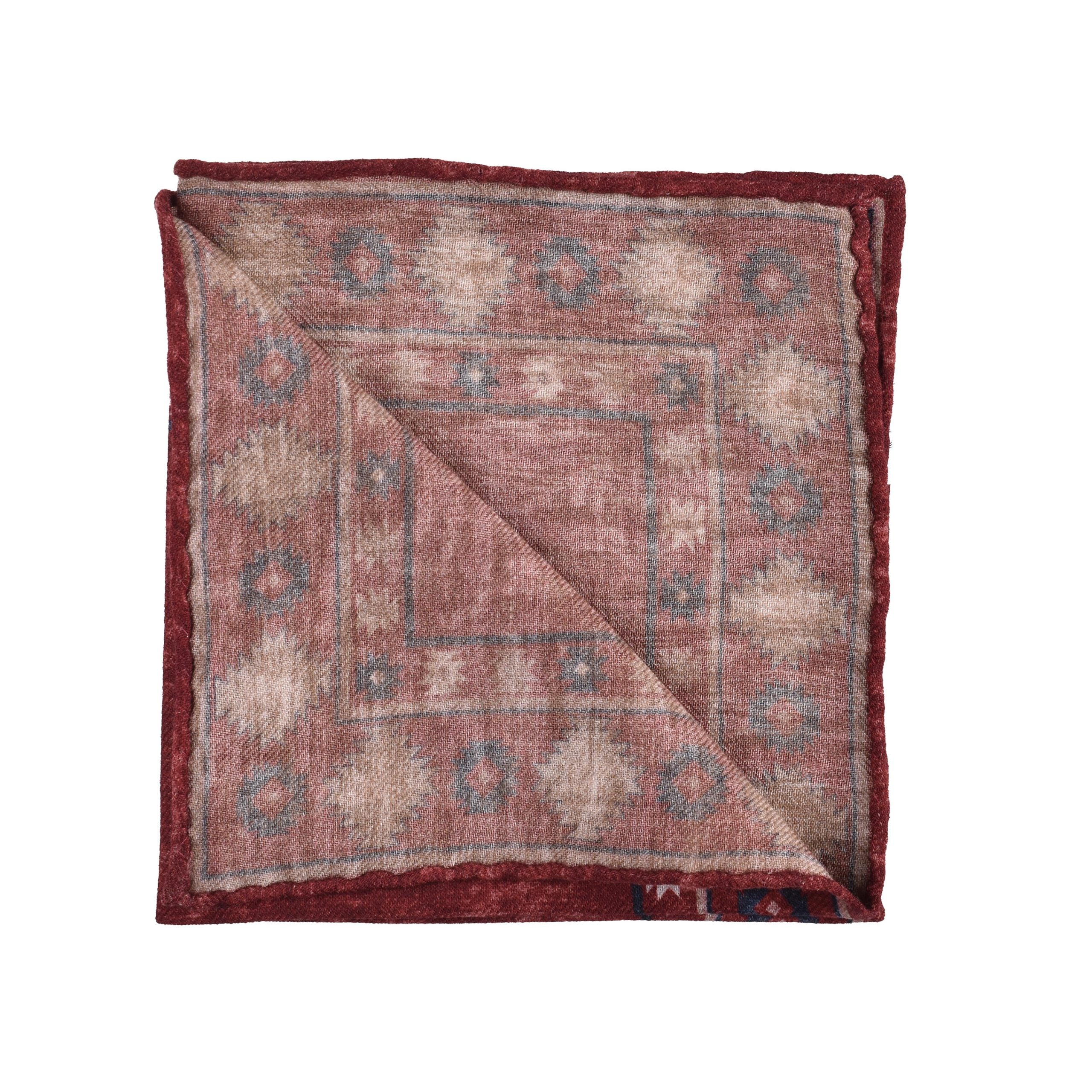Bicolor Wool Pocket Square