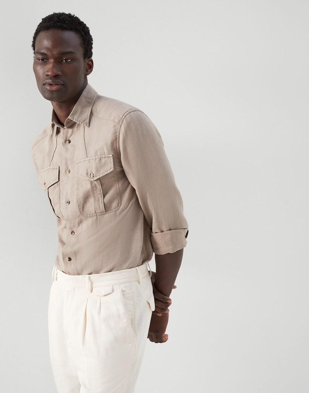 Brown Linen Shirt