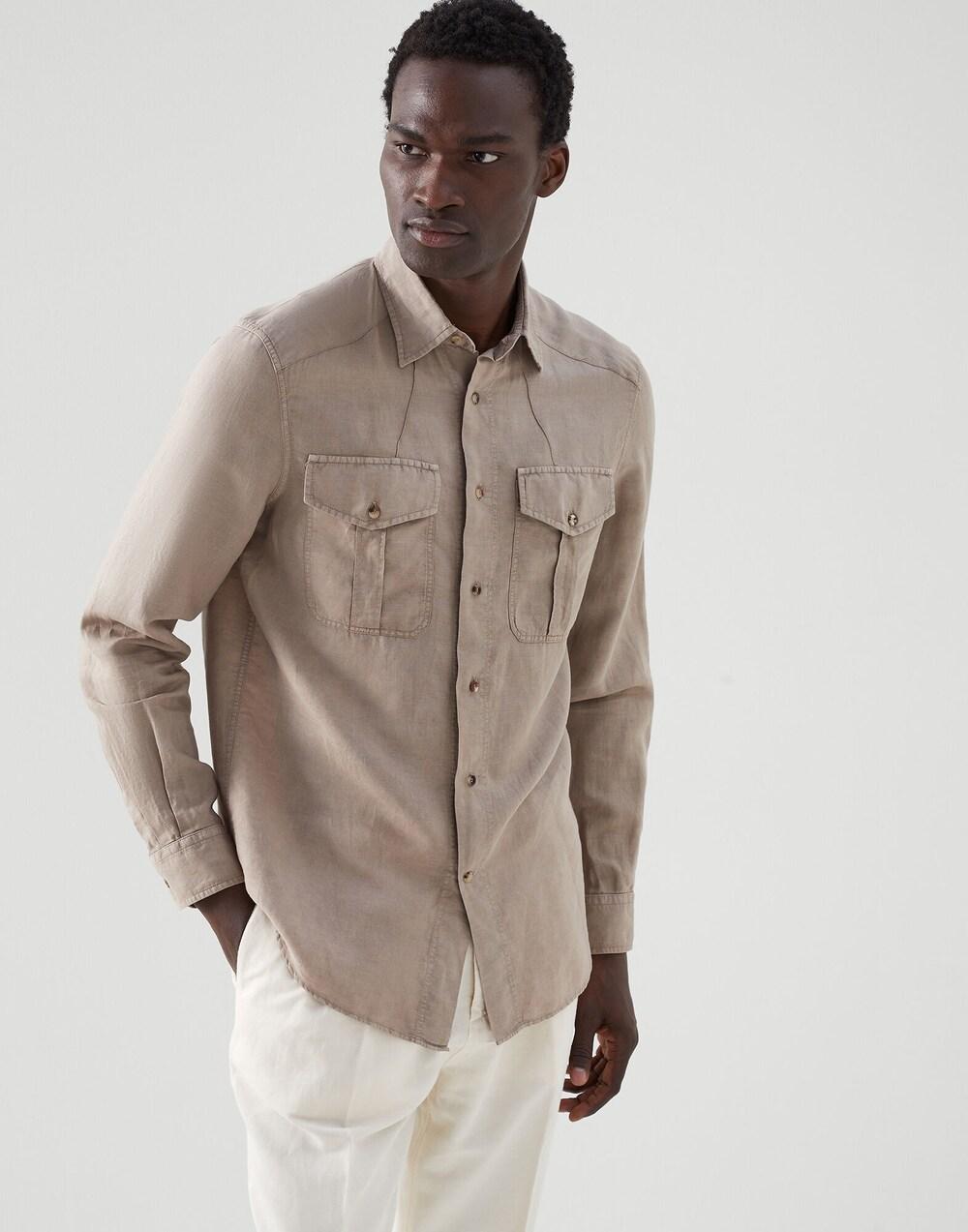 Brown Linen Shirt