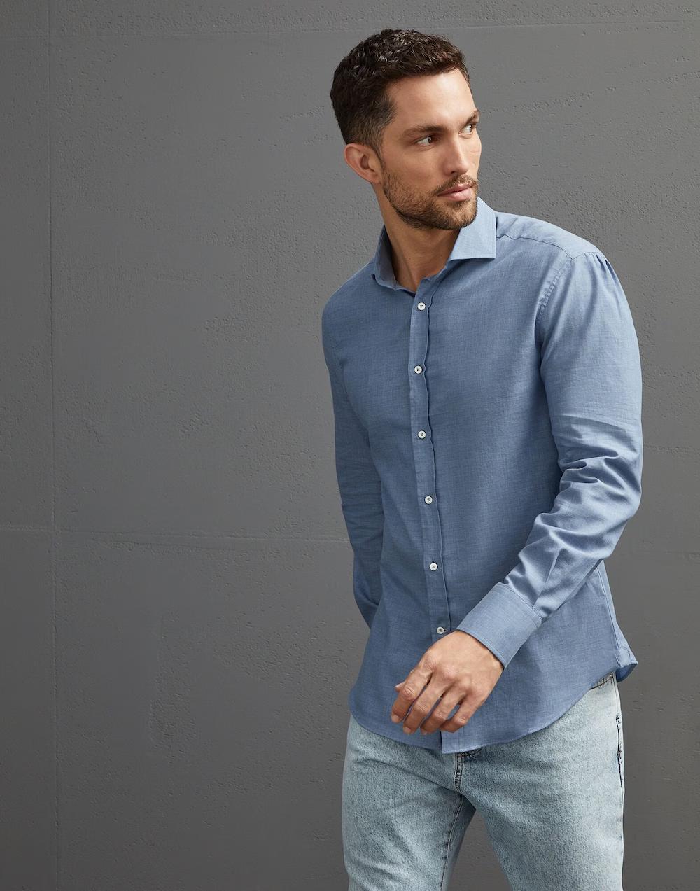 Blue Cotton Shirt