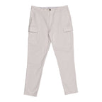 White Cotton Cargo Pants