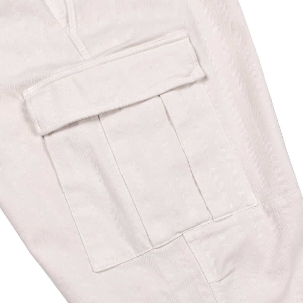 White Cotton Cargo Pants