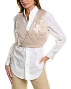 Beige Acetate Waistcoat