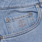 Blue Cotton Relaxed Fit Jeans