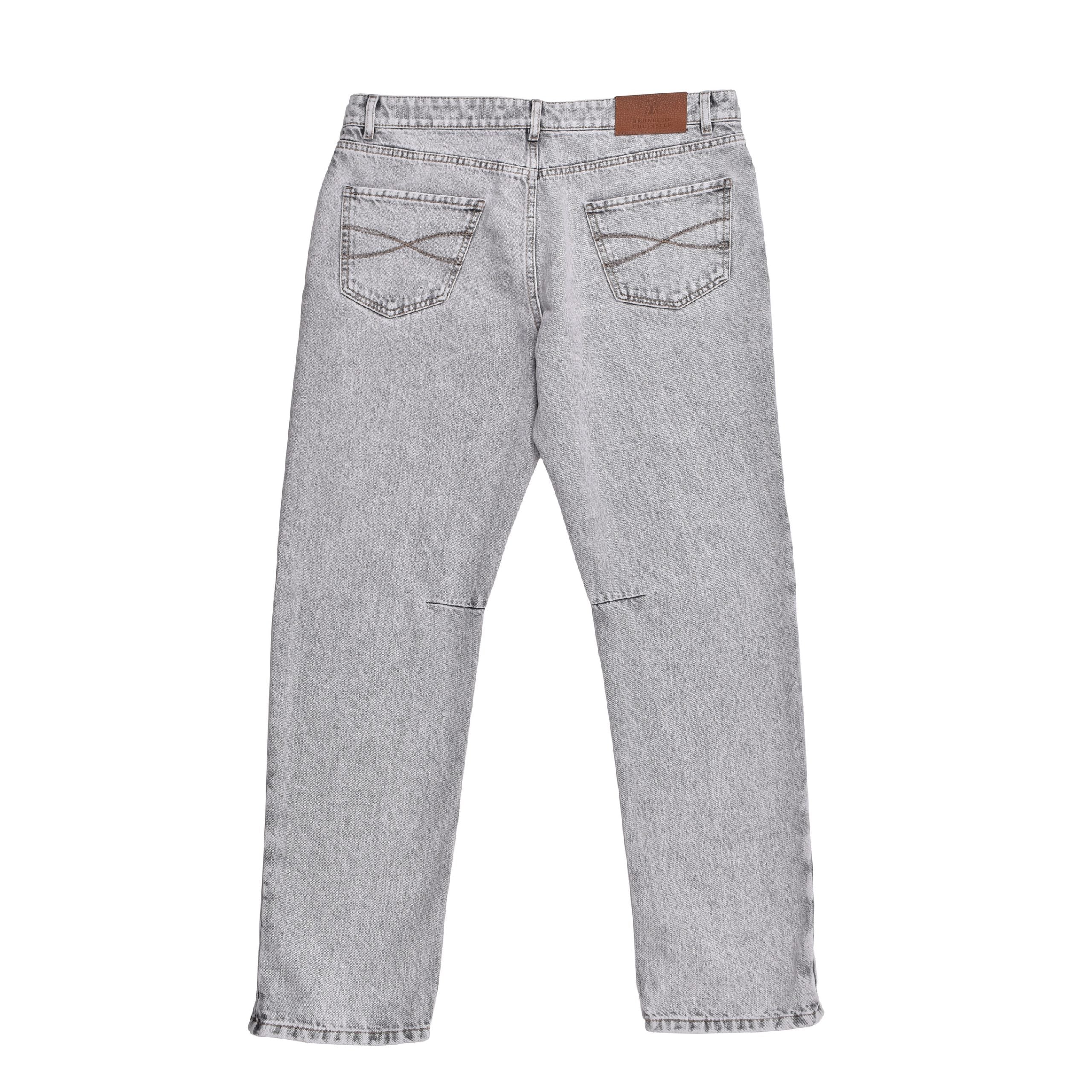 Black Cotton Straight-Leg Jeans