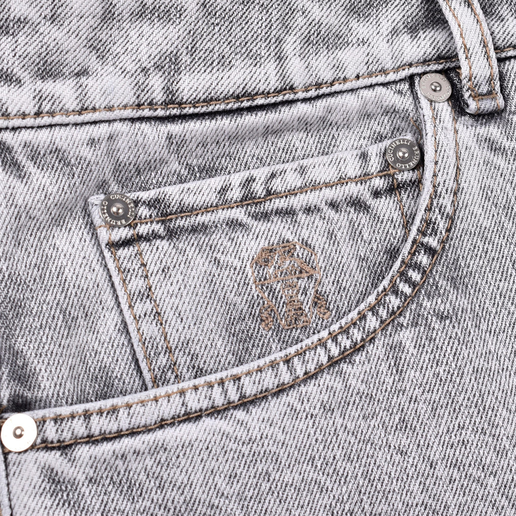 Black Cotton Straight-Leg Jeans