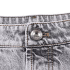 Black Cotton Straight-Leg Jeans