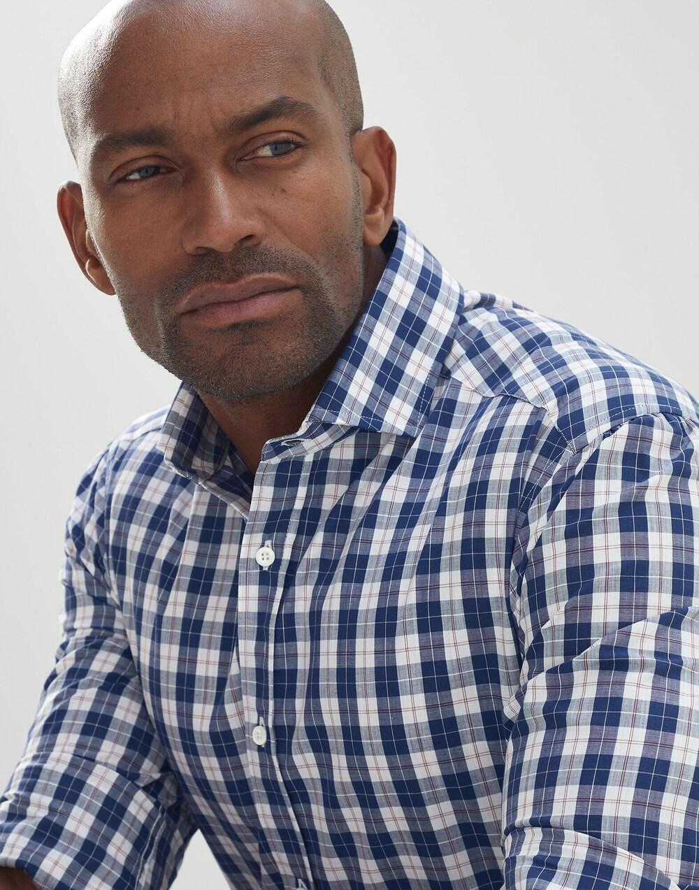 Bicolor Cotton Pattern Shirt