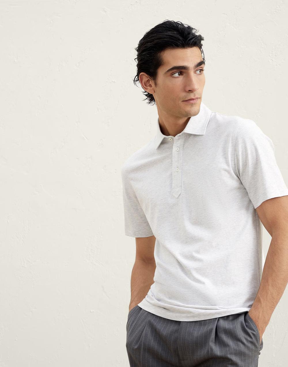 White Cotton Polo Shirt