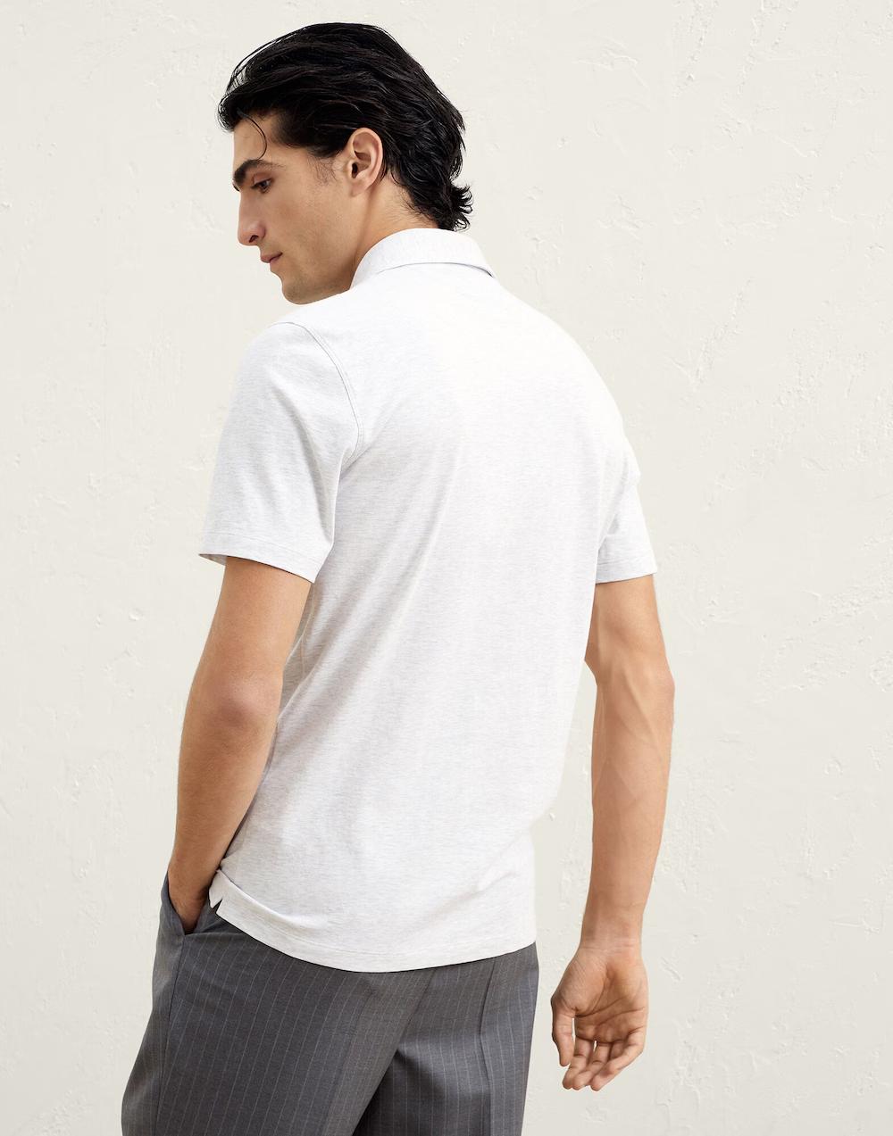 White Cotton Polo Shirt
