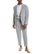 Bicolor Cotton Two-Piece Suit
