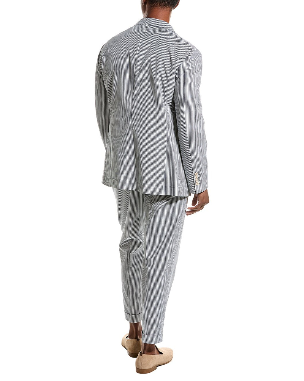 Bicolor Cotton Two-Piece Suit