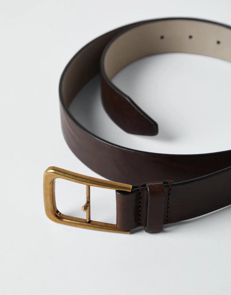 Brown Leather Regular Belt