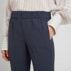 Blue Acetate Casual Pants
