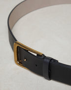 Black Leather Regular Belt
