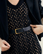 Black Leather Regular Belt