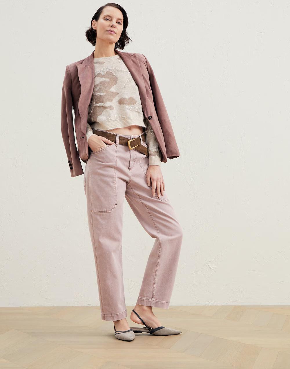 Pink Cotton Jeans Denim