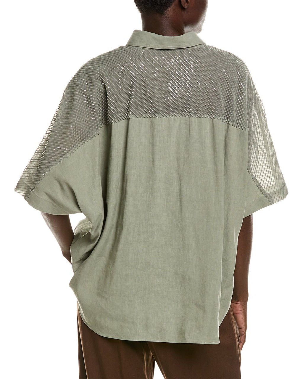 Green Linen Shortsleeve Shirt