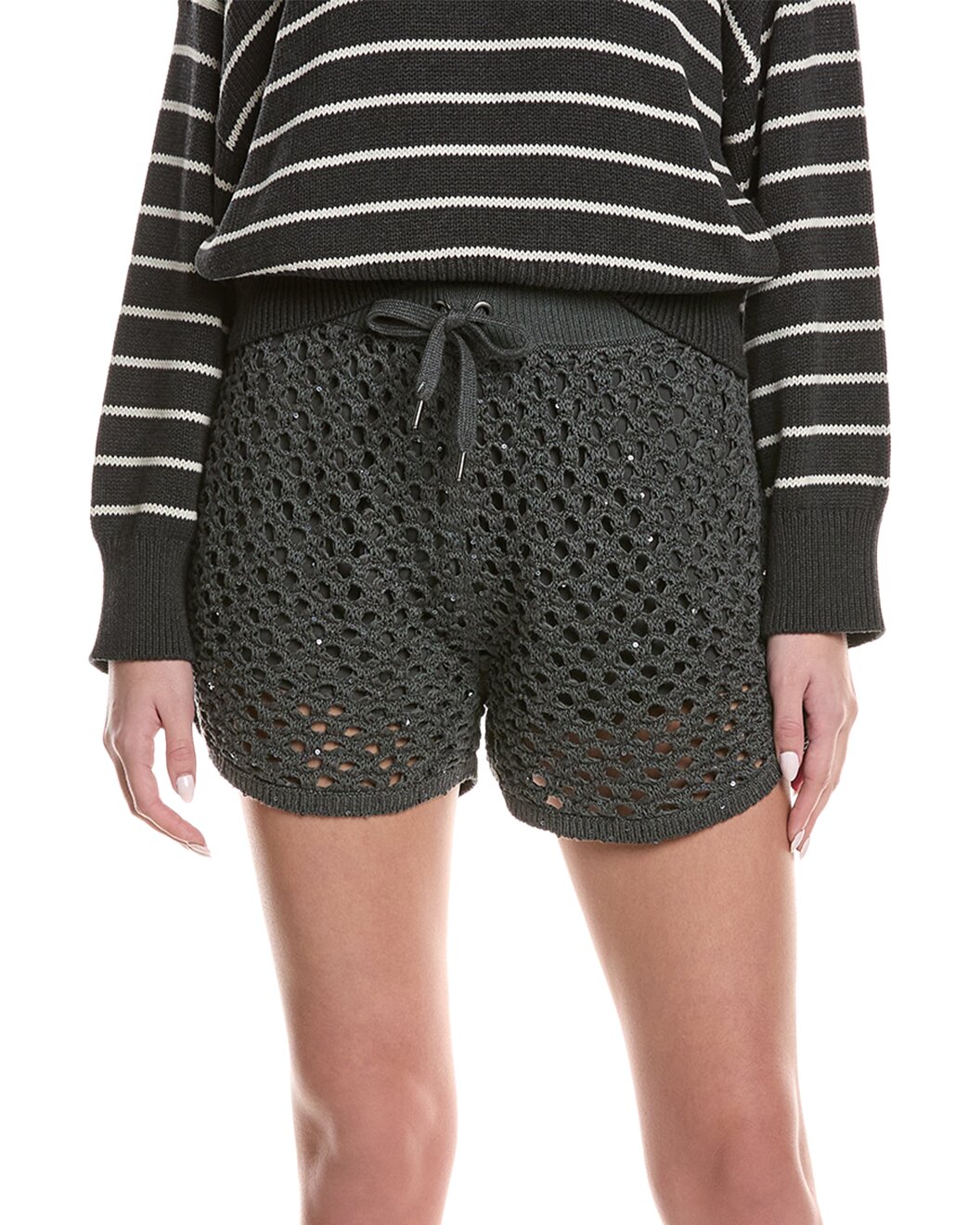 Bicolor Cotton Short And Mini Shorts