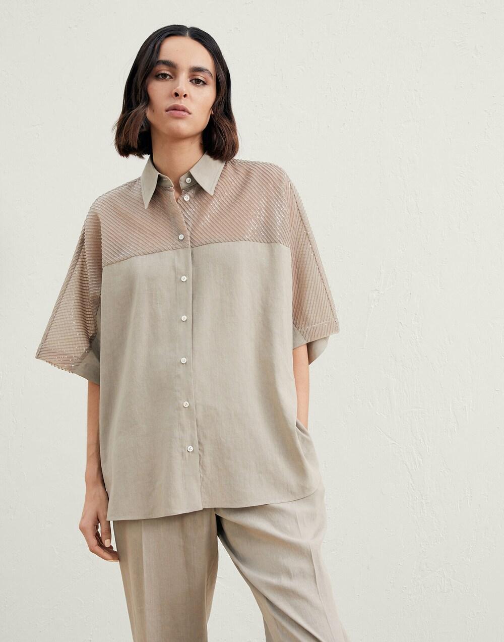 Beige Linen Shirt