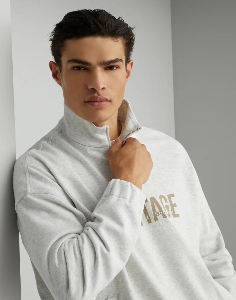 Silver Cotton Sweatshirt