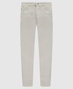 Beige Cotton Casual Pants