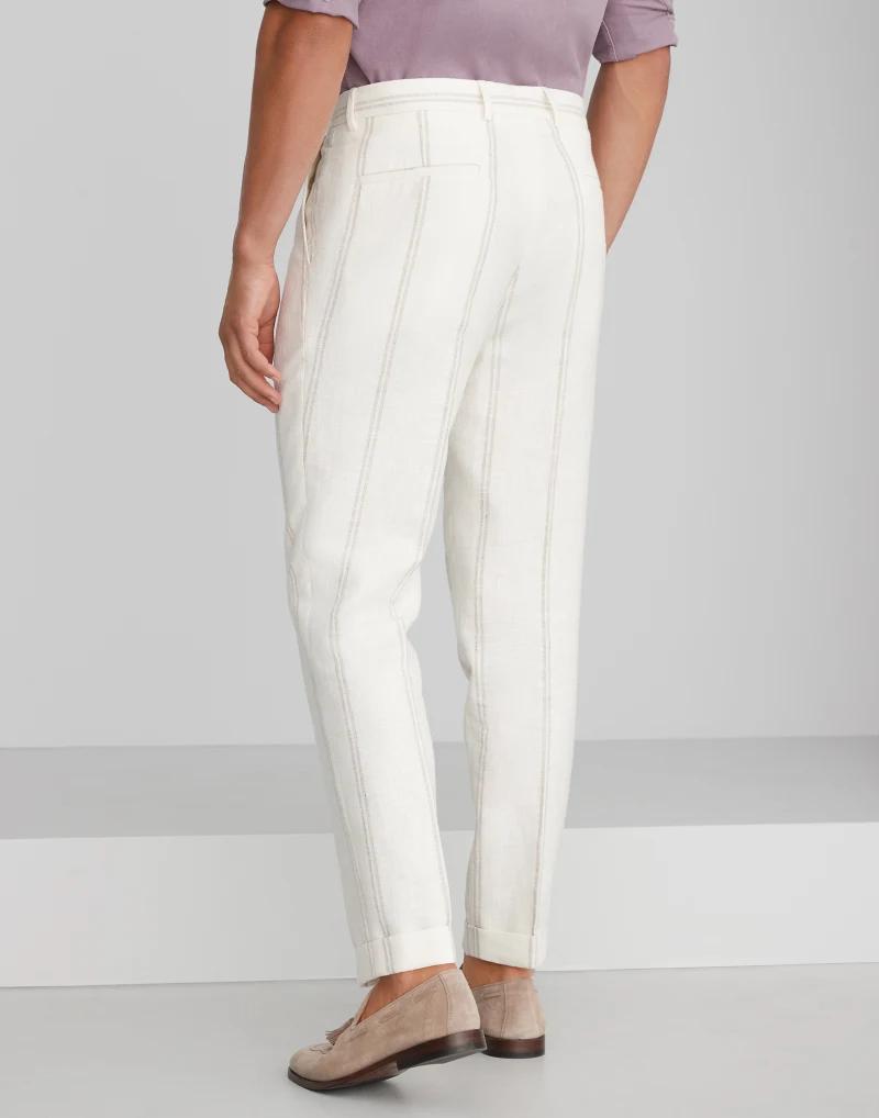 Bicolor Linen Two-Piece Suit