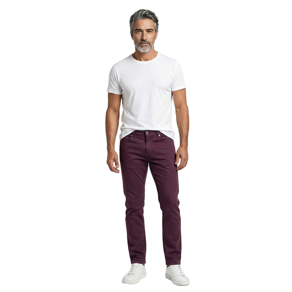Burgundy Cotton Pants